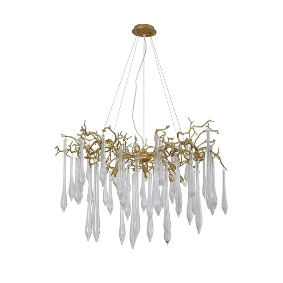 Подвесная люстра Crystal Lux Reina SP8 D1000 Gold Pearl, фото 